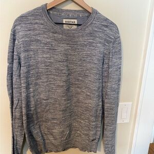 Heritage Heather Gray Men's Crew Neck Sweater